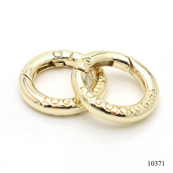 New Arrival Light Gold Spring O Ring Waterproof Clasp Carabiner Custom Logo Round Ring