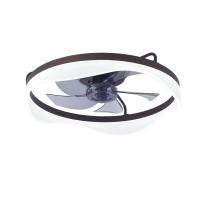 Modern LED Ceiling Fan Lamp for Bedroom with Mute Frequency Conversion 110V-220V Japanese American Regulations Iron Wood Body