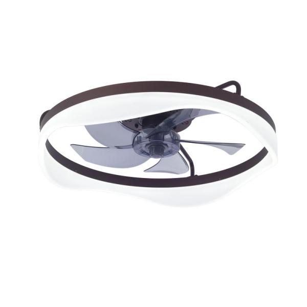Modern LED Ceiling Fan Lamp for Bedroom with Mute Frequency Conversion 110V-220V Japanese American Regulations Iron Wood Body