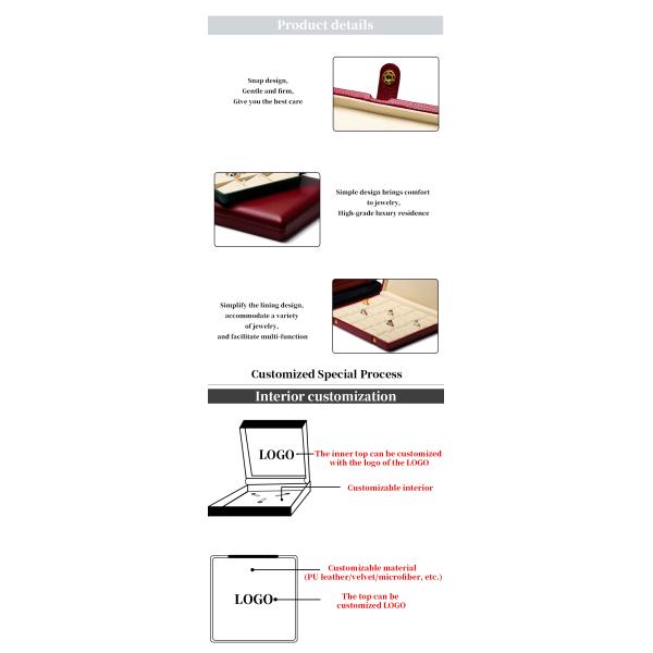 Boîte à bijoux en cuir à grains de cailloux boîte de rangement pour oreille pendentif