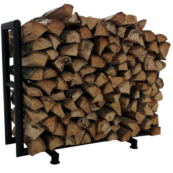 Storage 4ft Steel Firewood Log Holder , Outdoor Fireplace Wood Holder