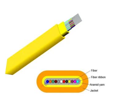 FTTA FTTH GJFDKBV Tight Buffer Fiber Optic Cable 12 Core