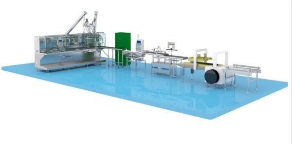 o dobro horizontal automático da máquina de embalagem do malote 3-200g ensaca o minuto 120pouches