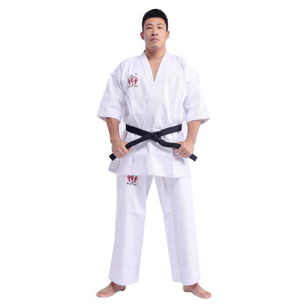 Kimono de karaté Kyokushin fin et respirant, pré-rétréci, blanc