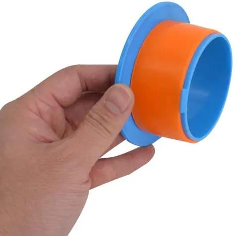 Blue Color Lightweight Hand Savers Plastic Dispenser For 3 Core Hand Stretch Wrap