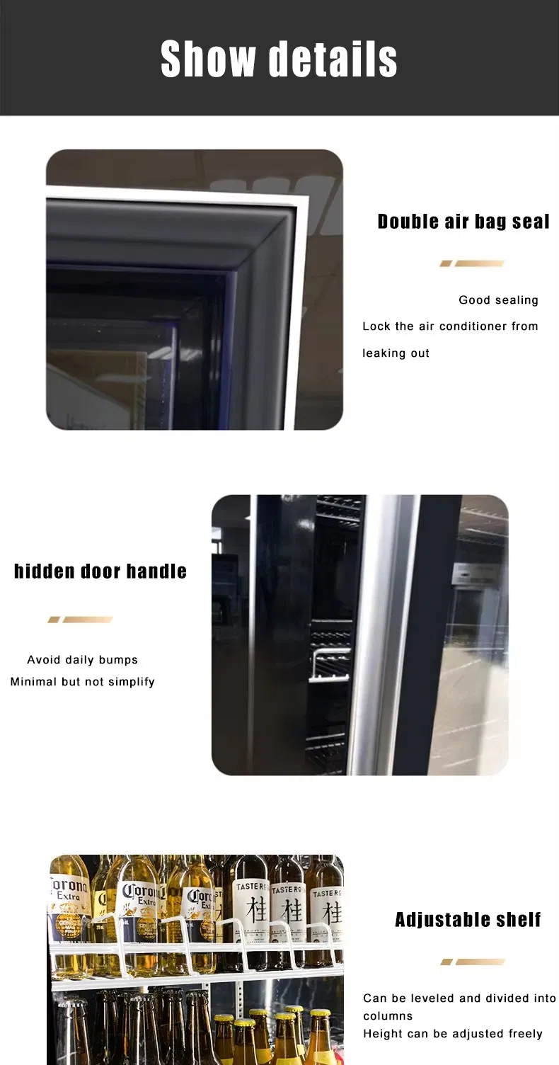 Wholesale Commercial Refrigeration Cooler Display Glass Door Cooler Vertical Beverage Beer Fridge Freezer