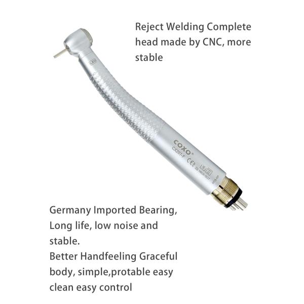 300000rpm Coxo High Speed Handpiece 4 Hole LED Dental Handpiece With 3 Way Spray