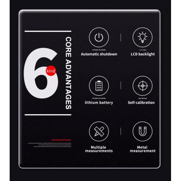 Датчик толщины LCD фильма цифров покрывая показывает WT200A для стальной алюминиевой плиты меди металла