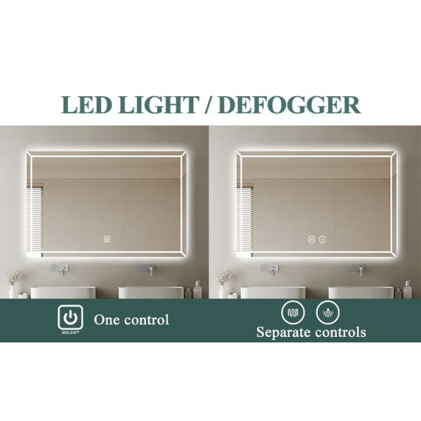 Anti Fog Hotel Mirrors Rectangle Bathroom Vanity Mirror Shatterproof