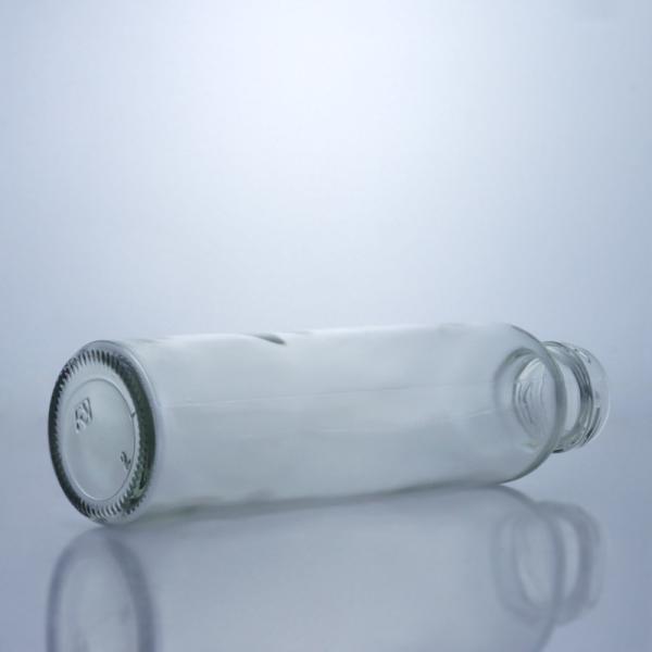 300 ml de frasco de vidro de alimentos redondos para o tratamento da superfície e do decalque de suco de leite e chá de frutas