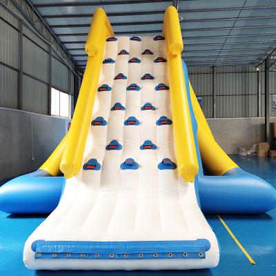 0.9mm PVC Tarpaulin Giant Inflatable Floating Water Slide With TUV Certificate