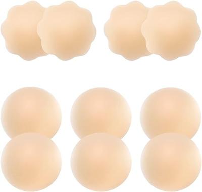 2 pétales de poitrine en silicone non rembourrés avec boîte de voyage