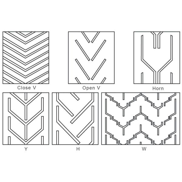 Diamond Grooved Granulated Pattern Chevron Conveyor Rubber Belt