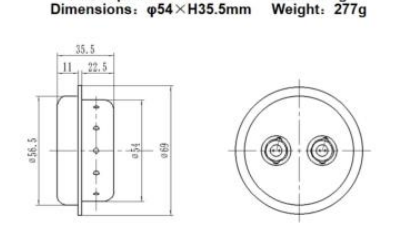 Automobile Airbag Gas Generator for Driver Passenger Airbag Size ∅54mm*H35.5mm Inflator