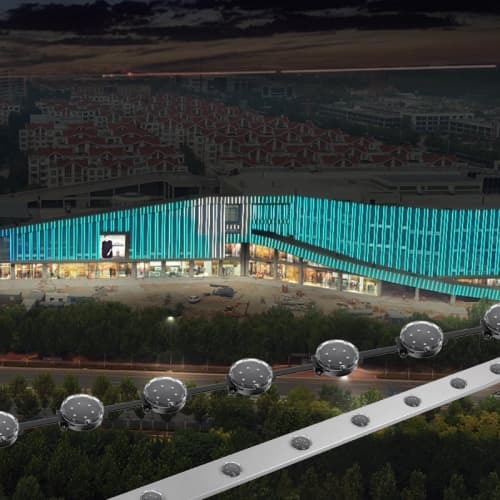 50mm Transparent Permanent High Brightness LED Point Light RGB Changeable IP67 Waterproof Outdoor Decoration