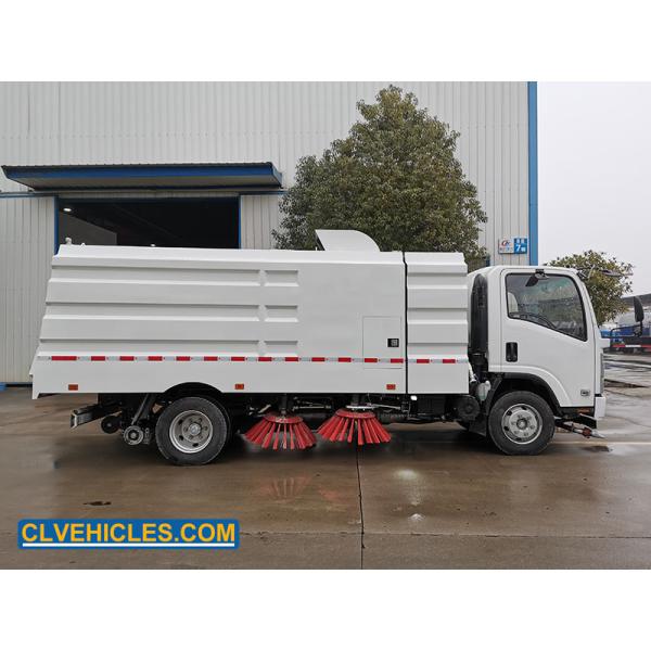 190hp ELF ISUZU Road Sweeper Truck 2300L 5000L Garbage Collection