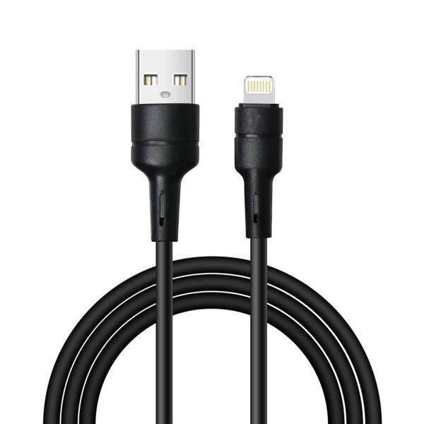 Black / White TPE USB Cable 480mbps 2A / 3A Output 1m / 2m Length