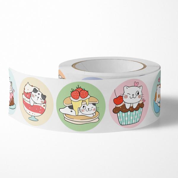 ECO Friendly Hot Glue 0.08mm Cartoon Custom Sticker Labels ISO9001