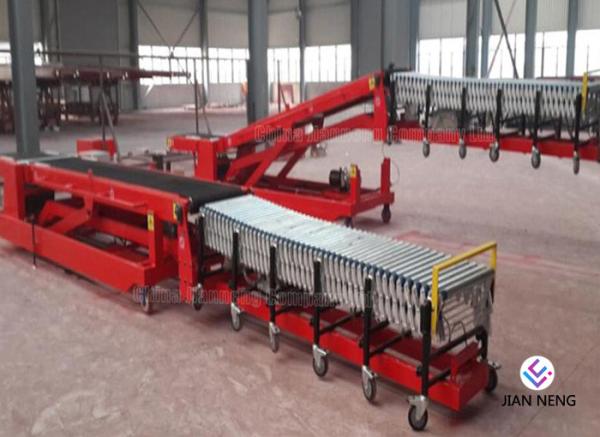 Adjustable Brake Conveyor For 20 Feet 40 Feet Container Loading And Unloading