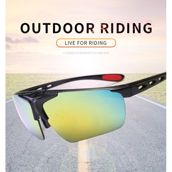 Windproof BSCI 134MM Rimless Sports Sunglasses 5 Lens Polarized Cycling