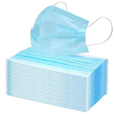 Soft 3 Ply Disposable Face Mask Non Woven Material Low Respiratory Resistance