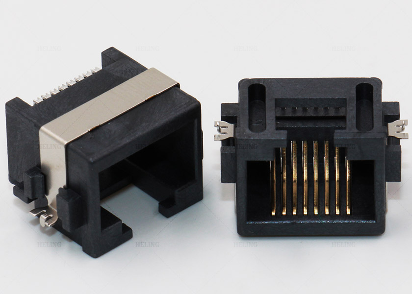 Защелка вверх по 90 LAN Джек степени 8P8C одиночному гаван SMT RJ45