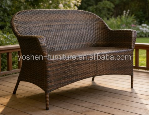 Boho Chic Waterproof Comfortable Modern Chevron Pattern Outdoor Sofa Loveseat for Garden Balcony Lawn Terrace Dining