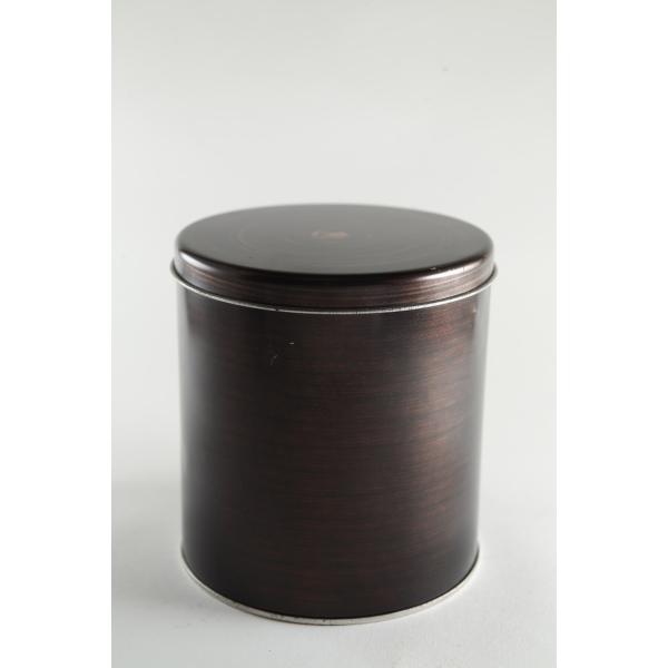 Metal redondo lata de lata impressa dos doces para o empacotamento preto do chocolate