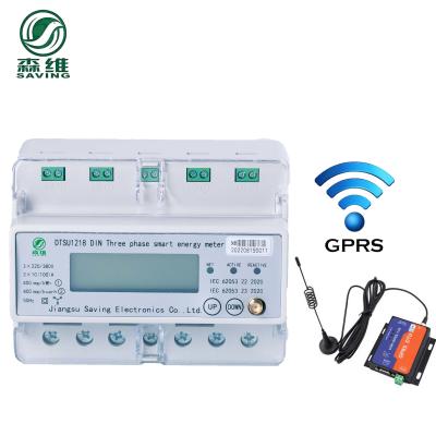 1kg 4 prende o trilho do ruído a eletricidade sem fio 55C de Wifi Lorawan do medidor da energia de 3 fases