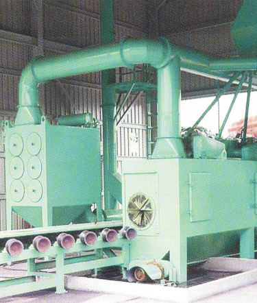 Cleaning Steel Pipe Shot Blasting Machine , Carbon Steel Shot Blasting Equipment