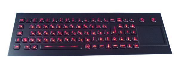 Teclado inoxidável Backlit montagem de USB do painel superior com o teclado do touchpad e do numeci
