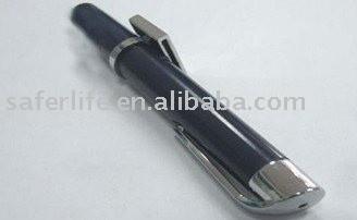 Diagnostic pen light with tongue depressor holder