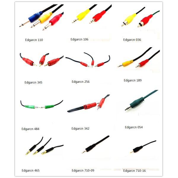 6.35mm 3.5 Jack Aux Male Stereo Aux Extension Audio Cable for Stereo Audio Cable