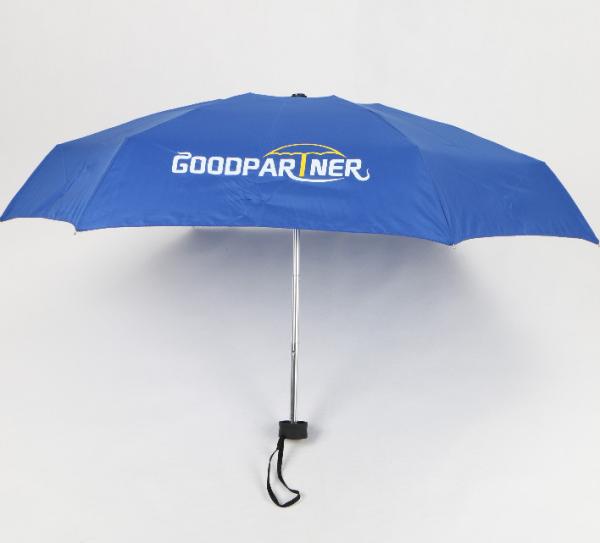 Blue Five Fold Micro Travel Umbrella , Fancy Sun Sturdy Compact Umbrella