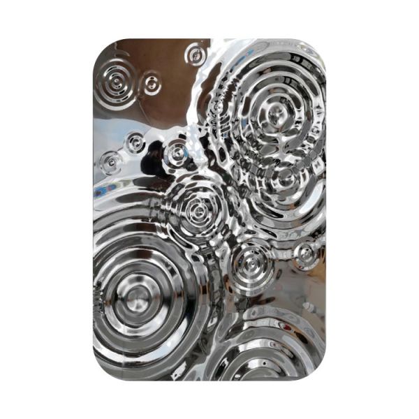 304 8K Mirror Effect Raindrop Ripple Pattern Stainless Steel Sheet For Wall