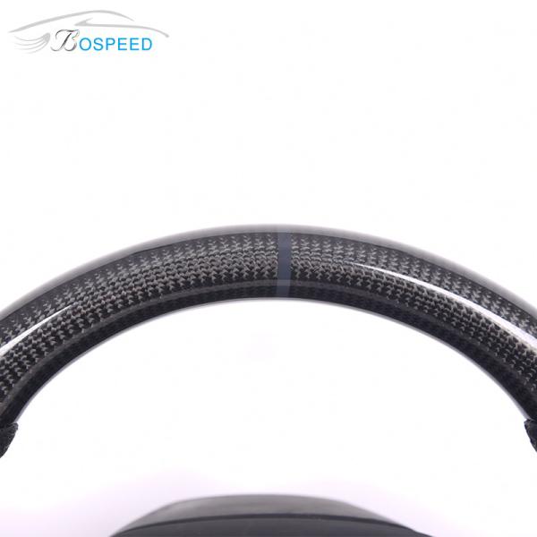 Black Interior Dodge Carbon Fiber Steering Wheel Challenger Perforated Leather