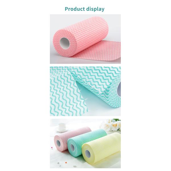 Wavy Line Spunlace Nonwoven Cleaning Wipes For Kitchen Wet Wipes