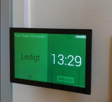 Conference Room Scheduling Android Tablet 10 Inch Glass Wall Surface LED Light POE Power Touch Screen