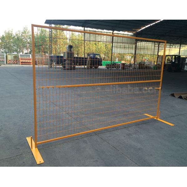 Powder Coated Red Construction Site Fencing Panels 6'x9.5' Mesh 50mm*100mm diameter 2.5mm wall thick 1.00mm