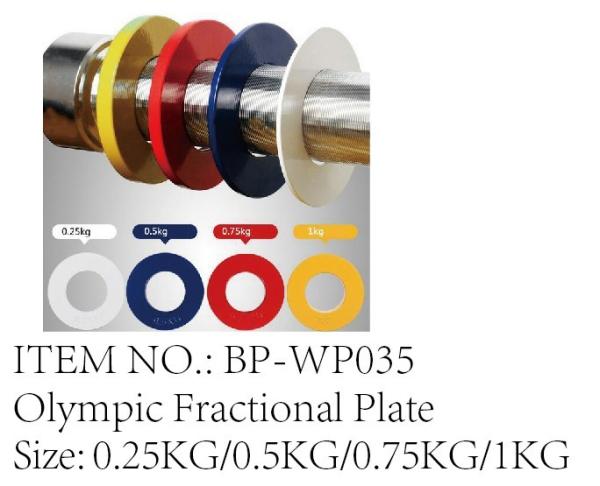 Steel Fractional Plates Weightlifting , Barbell Weight Plates Various Color