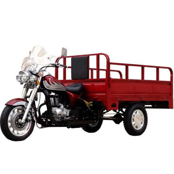 Open Body Three Wheeler Cargo Tricycle Motor 150cc R / F Drum Brake Type