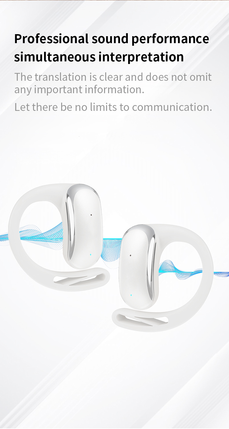 Real Time Earbuds Translator 142 Languages 2 Way Wireless Translation Headset