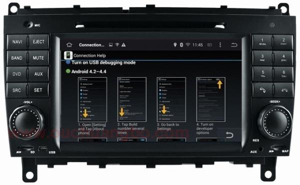 Ouchuangbo Mercedes Benz w209 w219 audio DVD gps stereo android 4.4 supoort cabus MP3