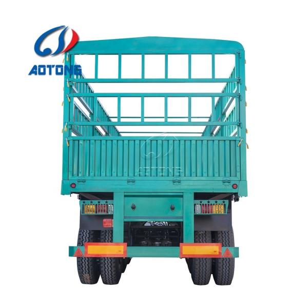 3 eixos 1800 mm vedação de parede lateral Semi-reboque de carga para transporte de gado
