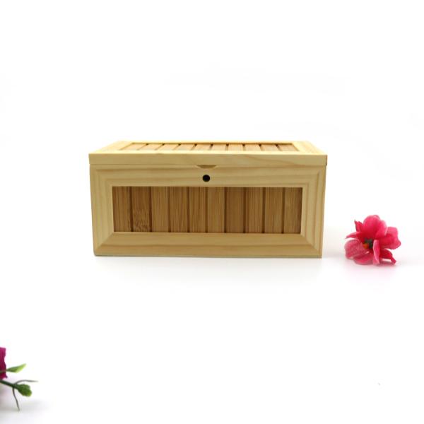 Bamboo Stash Box - Storage For Herbs and Accessories | 100% Bamboo w/Natural Finish  box