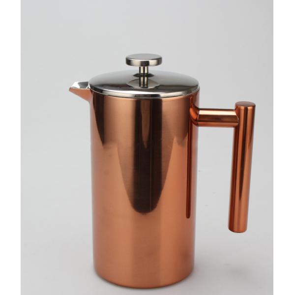 Round Metal French Press Ss 304 350 / 500 / 800 / 1000 / 1500ml