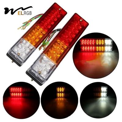 20 Leds 12V Iluminação à prova d'água Camião LED Lâmpada de cauda Lâmpada de cauda Iate Car trailer Iluminação traseira Retroceder Girar travão em execução