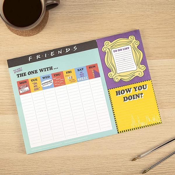 Friends TV Show Order Pad Desk Planner Notepad For Fun People Pop 52 Lined Sheet