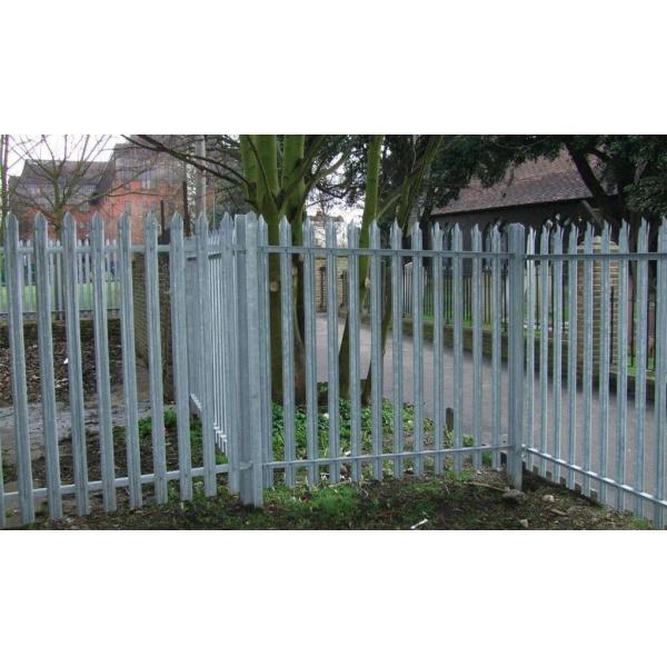 CE Black 1.2 Metres Steel Palisade Fencing With Triple Pointed Top