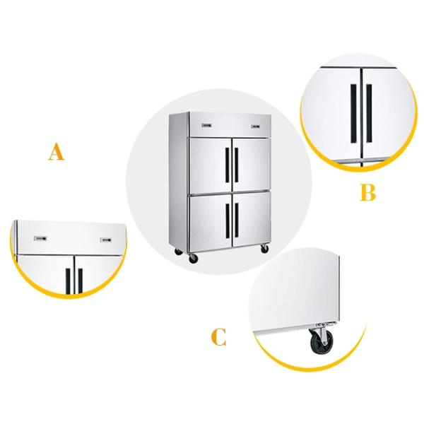 4 compresseur droit d'Ouchscreen Embraco de boulangerie de réfrigérateur commercial de porte 400x600